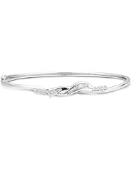 0.37 Cts Diamond Bangle in 18K White Gold
