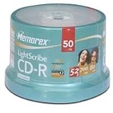 Memorex LightScribe – 50 x CD-R – 700 MB  52x – LightScribe – spindle – storage media