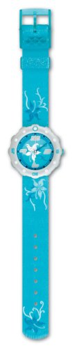 Childrens Toyshop  Toys : Flik Flak - Turquoise Ibiscus Watch