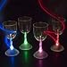 Lot of 4 of LED Light Up Flashing Wine Glasses