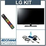 LG 32LD550 32 inch Class 1080p Full HD LCD TV, with Accessory Kit (2 HDMI Cables, 1 RGB Cable, 1 Audio Cable, Plasma / LCD Clean Kit, Monster 6 Outlet Surge Protection)