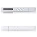 Casecrown CC-IP4-UV2-WHT Metallic Slash Glider Apple iPhone 4 and 4S Case - 1 Pack - Retail Packaging - White