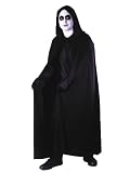 74 Inch Hooded Black Cape Classic Vampire Vampiress Sorcerer Sorceress Count