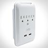 Slim Wall Plate and Surge Protector - 3 AC + 2 USB - Add Additional Outlets and USB Ports While Protecting Your Devices - USB Includes 2.1amp Output to Charge iPad, iPhone, E-readers, Android, SmartPhones, and More