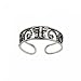 925 Silver Butterfly Adjustable Toe Ring Filigree Rope