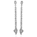 14K White Gold 0.15 Carat Diamond Dangle Earrings