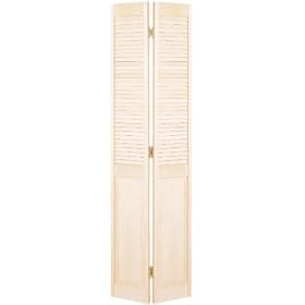 Interpacific Sales '' Pine Louver/Panel 1-1/8'' Bifold Door