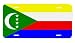 Comoros Islands Flag Vanity Auto License Plate