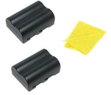Multipack (2 count): Digital Replacement Battery for Specific Digital Camera and Camcorder Models / Compatible with KONICA MINOLTA NP-400, MINOLTA NP-400, PENTAX D-LI50, SAMSUNG SLB-1674, SIGMA BP-21, KONICA MINOLTA a Sweet DIGITAL, a-5 Digital, a-7 Digital, DiMAGE A2, Dynax 5D, Dynax 7D, Maxxum 5D, Maxxum 7D, MINOLTA DiMAGE A1, PENTAX K10D, K20D, SAMSUNG GX-10, GX-20, SIGMA SD14 - Includes Soft Nonporous Microfiber Cleaning Cloth