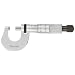 Starrett Outside Micrometer, Ratchet Stop, Lock Nut, Carbide Faces, Metric