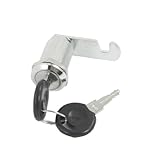 uxcell カムロック　スレッドシ??リンダー　キー家具キャビネットロック　19mmネジ径　シルバートーン