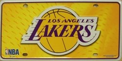 Los Angeles Lakers Nba Metal License Plate Wall Sign
