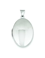 Sterling Silver Oval Locket Pendant Jewelry 32mm