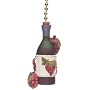 Wine Bottle Ceiling Fan Pull Decorated with Grapes Home Decor Kitchen