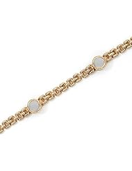 14K Yellow Gold Round Opal Bracelet