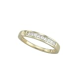 14K Yellow Gold 1/4 ct. Princess Cut Diamond Wedding Band