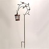 SPI Home 50315 Sparrow Garden Stake with Brass Lantern Candleholder