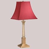 Corinthian Table Lamp with Charlotte Pagoda Shade in Satin Brass
