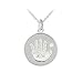 Sterling Silver Freshwater Pearl June Birthstone Handprint Pendant, 18