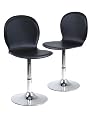 Winsome Wood S/2 Metal/Faux Leather Swivel Chairs