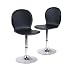 Winsome Wood S/2 Metal/Faux Leather Swivel Chairs