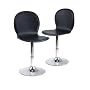 Winsome Wood S/2 Metal/Faux Leather Swivel Chairs