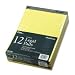 Mead Everready Wide-Ruled 8 1/2 x 11 3/4 Inch Canary 50 Sheet Pads 12 Pack (59130)