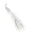 Allstate Regal Peacock White Winter Frost Closed-Tail Bird Figure Christmas Ornament, 18