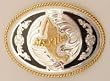 GERMAN SILVER   MEXICO  WESTERN BELT BUCKLE ~  4" x 3"  BUCKLE