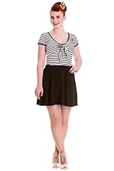Spring Summer Cotton  Striped Print  Dress With a Bow(s)