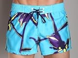 Diesel Men's Coralrif Floral Short Boxer, Turquoise/Bright Purple Print, Medium Diesel Men's Coralrif Floral Short Boxer, Turquoise/Bright Purple Print, Medium