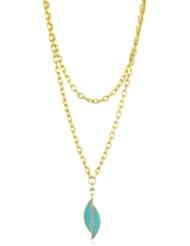 Paige Novick "Tropical Brights" Mini Detachable Turquoise Pendant Necklace