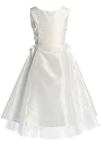 New Ribbon Lace Up Dress with Ballerina Hemline ~ Flower Girl or Communion ~ 4 to 16 Girls