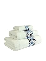 Flor De Algodón Juego De Toallas Krizan (Blanco)