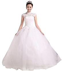 Petite  Lace Cutout  Ball Gown Bandage Dress/Wedding Dress 