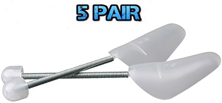 Mens Clear Plastic Shoe Trees Keep Shape - 5 Pairs