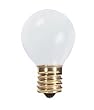 10 Watt S11 Incandescent Light Bulb / 130 Volt Long Life / Intermediate Base / Ceramic White / Replacement 10S11 Sign Bulb