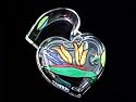 Bird of Paradise Design - Hand Painted - Heart Shaped Box - 2 pieces - 4.5 inch diameter