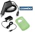 Durable Flexible Light Green Silicone Skin Case + Car + Home Travel Charger For SanDisk Sansa Clip