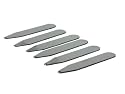 Practical Rhodium Silver Collar Stays for a Well Dressed Man (2.5" x .5")
