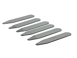 Practical Rhodium Silver Collar Stays for a Well Dressed Man (2.5 x .5)
