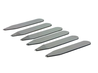 Practical Rhodium Silver Collar Stays for a Well Dressed Man