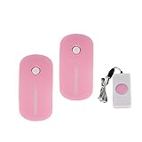 WAYCOM　遠隔ワイヤレス呼び出しチャイムセットメロディー32種類 受信距離180m LEDライト付 家庭看護用　お年寄りや子供や妊婦や身体の不自由な方のSOSボタン (受信機2個 送信機1個、ピン