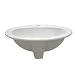 Decolav 1474-CWH 19-Inch Self-Rimming Round Vitreous China Drop-in Lavatory with Overflow, Ceramic White
