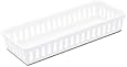 Sterilite 16078024 Slim Storage Tray, White, 24-Pack
