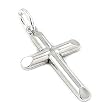 Plain Silver Small Tubecross Pendant Plain Silver Small Tubecross Pendant