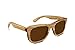 Zebra Wood Sunglasses with Polarized Lens - Natural Striped Zebra Wood Frame- Premium Wayfarers (Brown)