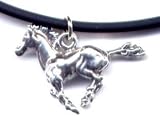 11 Black Mustang Ankle Bracelet Sterling Silver Jewelry