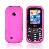 Pink Design Snap-on Rubber Feel Protector Hard Cover Case for LG Cosmos 2 V ....