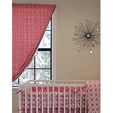 Tea Rose Flowers/Stripes - Reversible Curtain